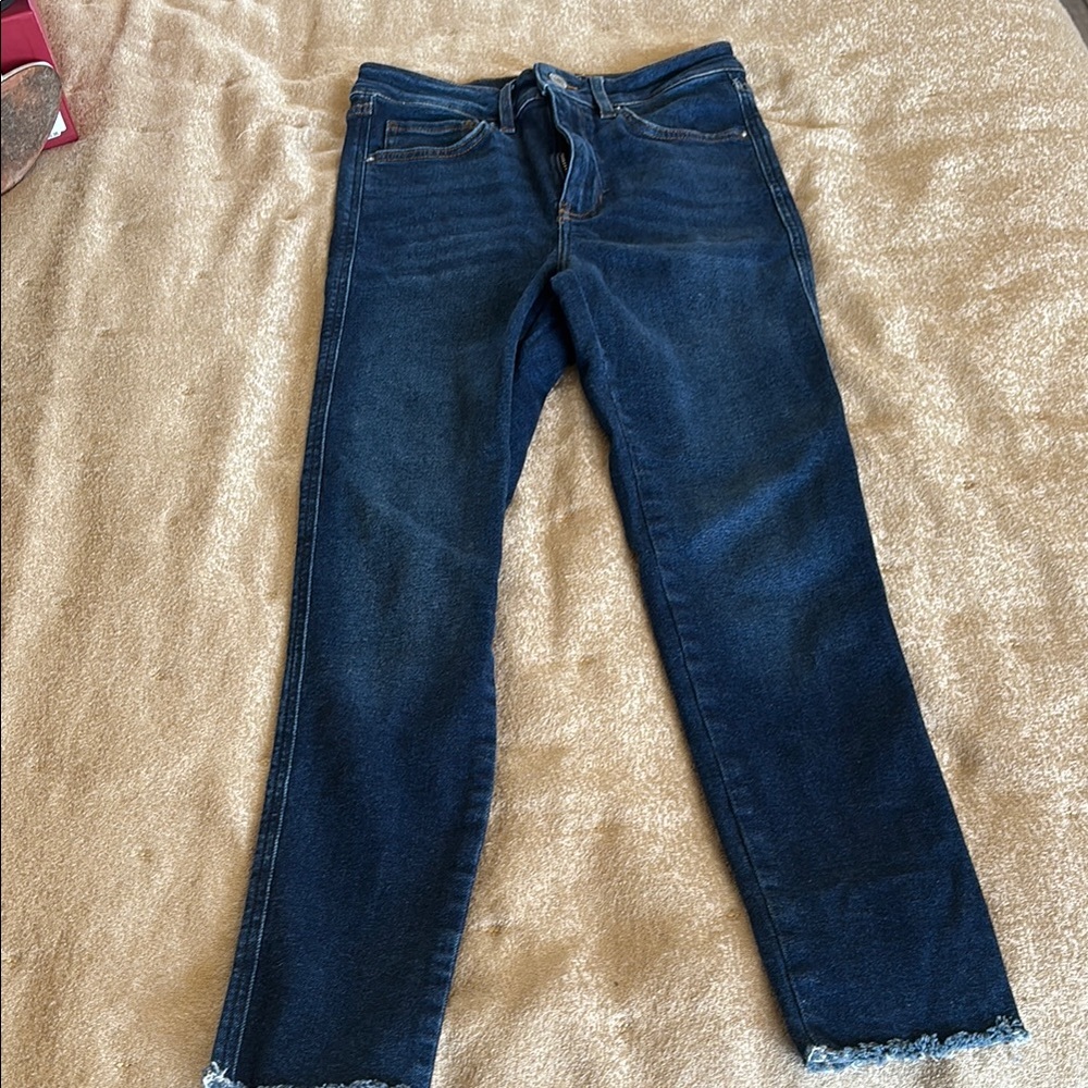 We The Free Dark Blue Ankle Jeans